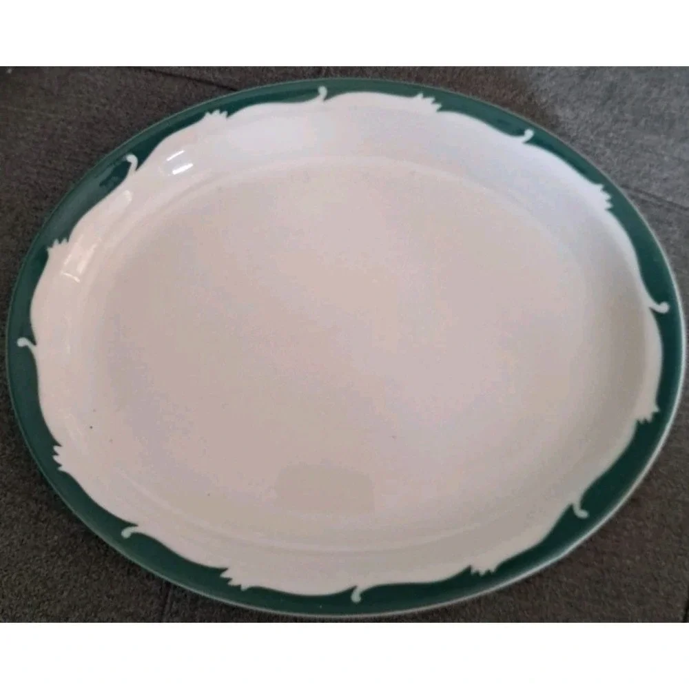 Vintage Syracuse China Platter-Wintergreen Pattern-Very Good-11 1/4